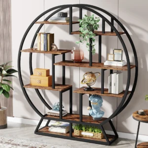 Tribesigns Bookshelf, Round
